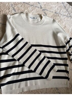 Abercrombie and Fitch Classic Striped Crewneck Sweater